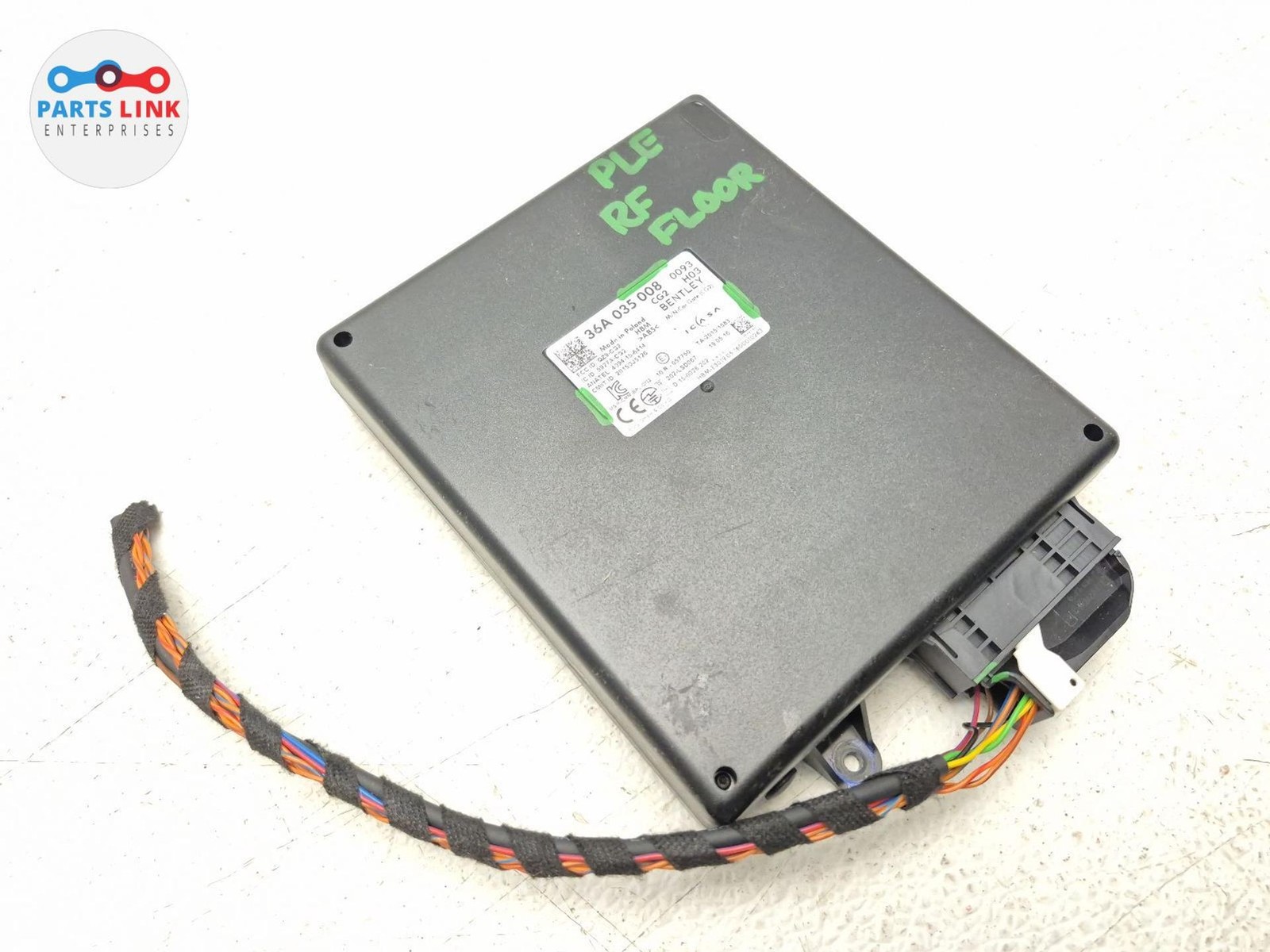 2016-20 BENTLEY BENTAYGA CARGATE REMOTE ECU CONTROL MODULE PLUG SET 36A035008