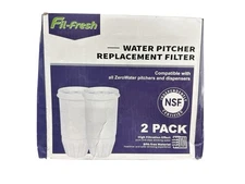Fil-fresh 2-pack water pitcher replacement filter/Compatible with all ZeroWater