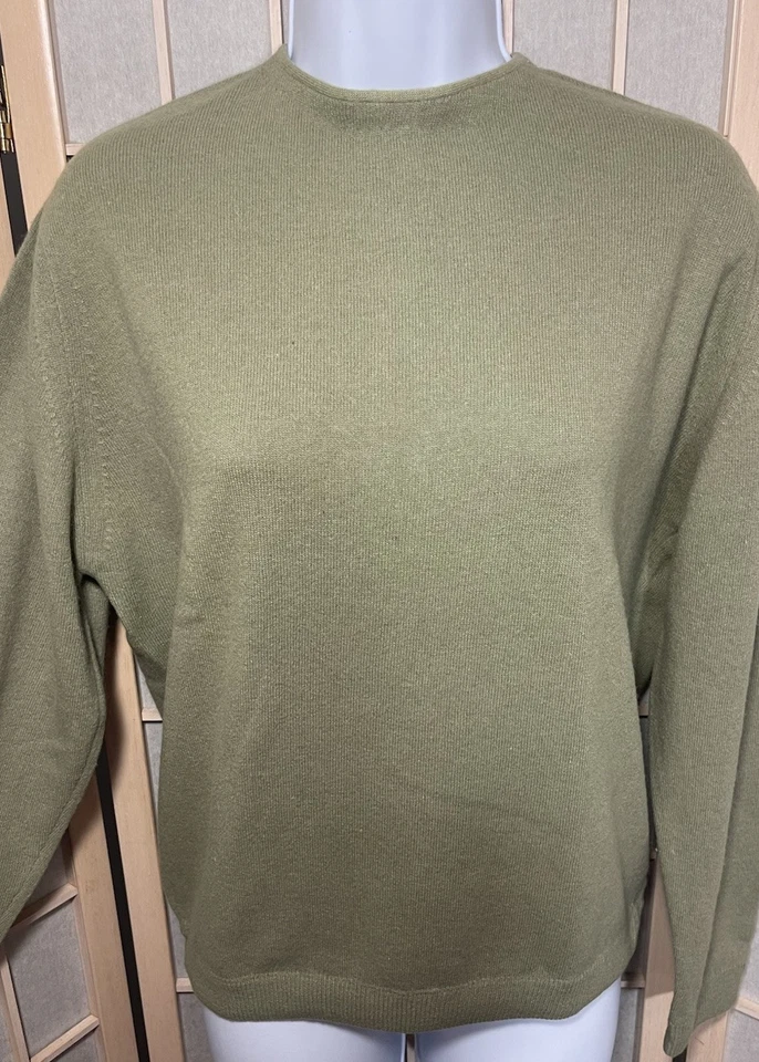 Suéter Vintage Años 60 Minklam Por Darlene Verde Oliva Angora Lana de Cordero Visón Angora Foto 2 de 4