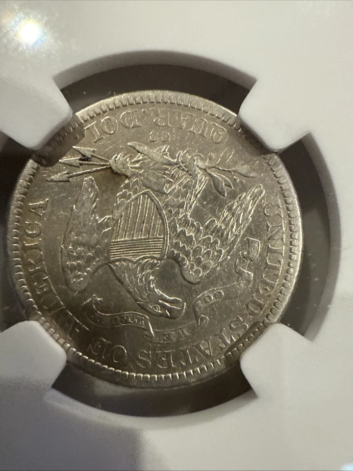 1877 CC SEATED LIBERTY QUARTER XF Details Cleaned - Image 4 of 4