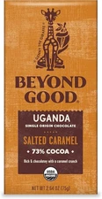 (Free Duty Tax) Beyond Good Organic Salted Caramel Chocolate Bar, 2.64 Oz