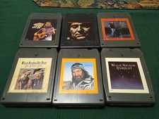 WILLIE NELSON 8-Track Tape Lot 6 San Antonio Rose Stardust Over Rainbow Live