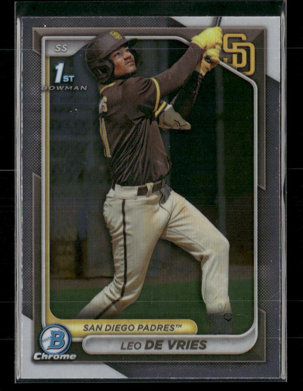 2024 Bowman Chrome Leo De Vries #BCP-179 1st Prospect Padres