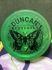 1994 Duncan Butterfly Yo Yo Clear Lime Green - Vintage B2