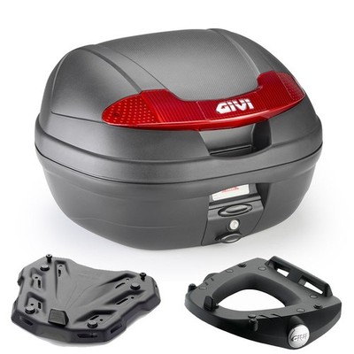 GIVI E340N Monolock Set Mit Piastra Sym Maxsym 500 2023 2024 34LT Schwarz