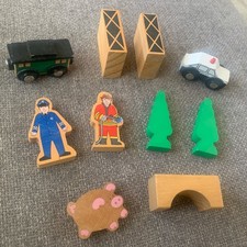 Wood Train People and Accessories For Thomas Brio And Similar Train Playsets