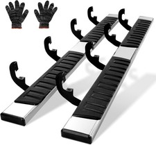 6" 500lb 201 Stainless Steel Runnings Boards  Nerf Bars for Chevy GMC Crew Cab 