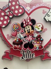 Minnie Mouse inspired Cake Topper personalised name  And Age