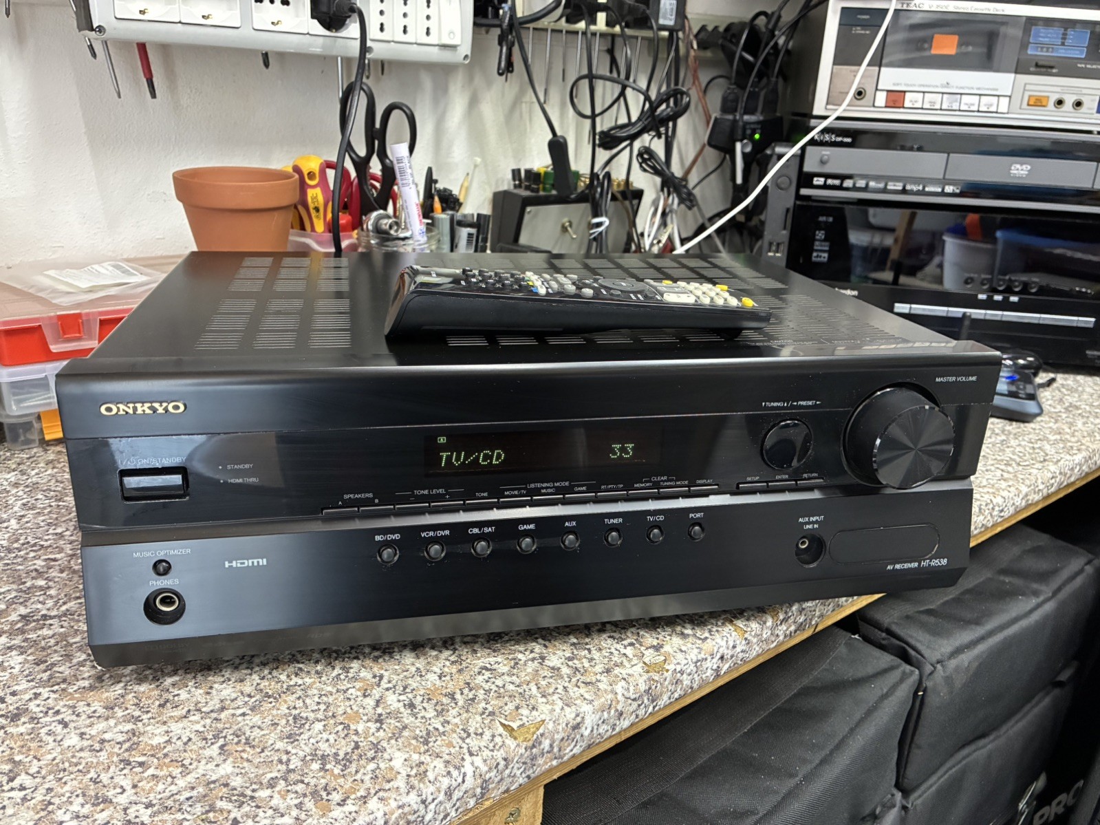 sintoamplificatore 5.1  Onkyo HT-R538 HDMI 100 W 6Ω per 5 canali telecomando
