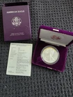 1988-S Proof American Silver Eagle Dollar $1 Box & COA US Mint