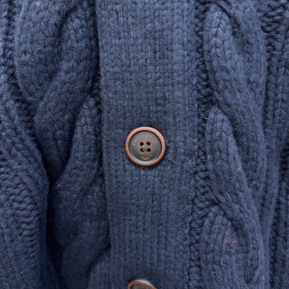 Suéter cárdigan tejido con cable Hollister para hombre talla XL nuevo de colección Foto 3 de 4