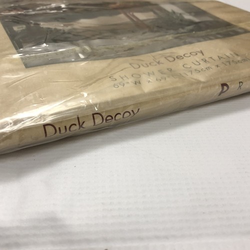 Vtg Shower Curtain Mallard Duck Decoy Premiere USA Country Cabin Hunting - Picture 8 of 8