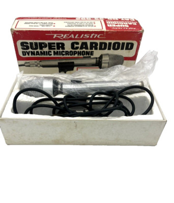 Vintage Super Cardioid Dynamic Microphone Realistic 33-992 Japan Original Box