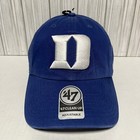 Duke Blue Devils Hat Cap 47 Clean Up Adjustable Royal Blue 3D Embroidered Ncaa