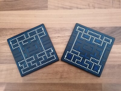 Pac Man Stil 3D Druck Getränk Untersetzer Mr & Mrs Geschenkset Level 1 Labyrinth 