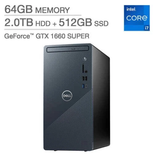 Dell Inspiron 3910 Desktop 2TB SSD 64GB RAM Win 11 PRO (Intel Core