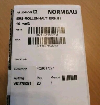 Normbau Allegion Möbelfuss