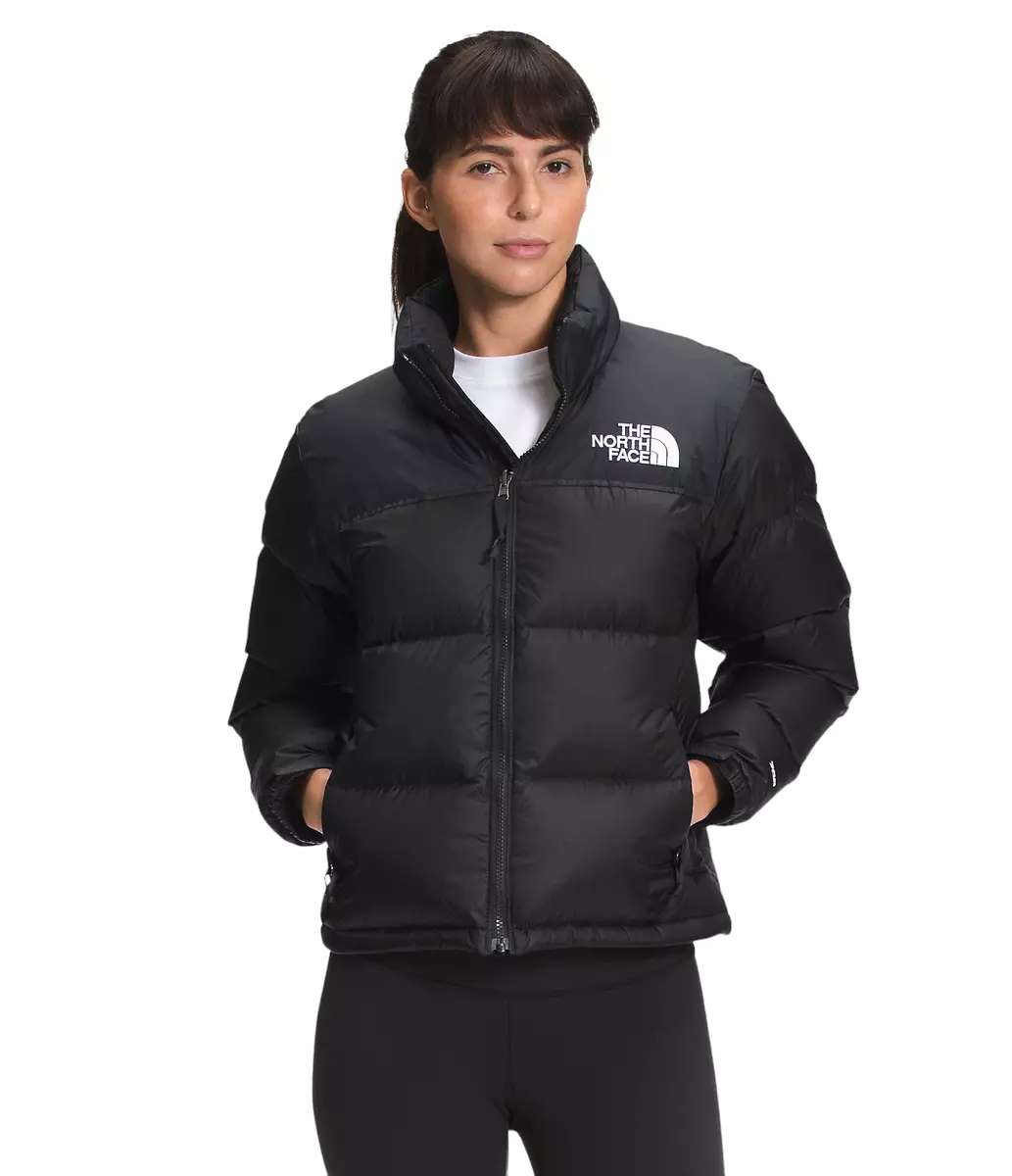 Chaqueta amortiguadora de plumón para mujer The North Face Plus negra 1996  retro