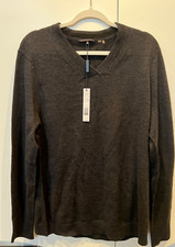 Elie Tahari Men  s Black Harper Sweater Dark Graphite Size L/G NEW With Tag 