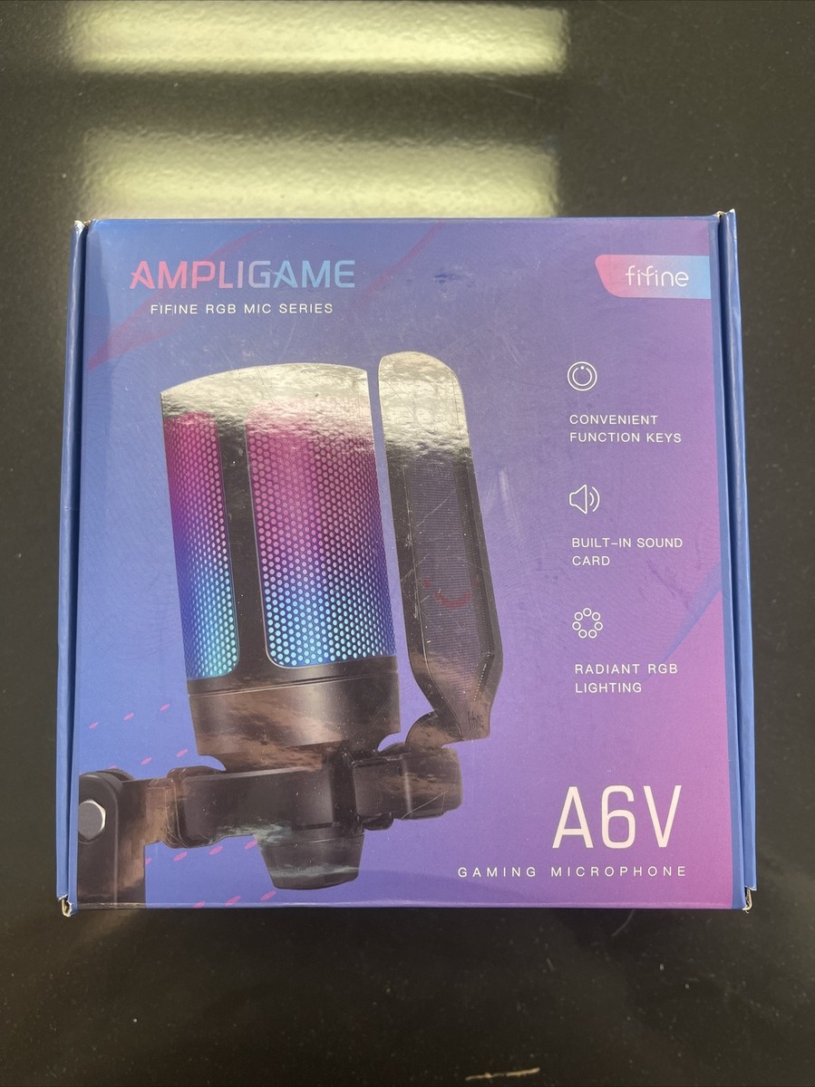 FIFINE Gaming USB Microphone for PC PS5, Condenser Mic with Quick