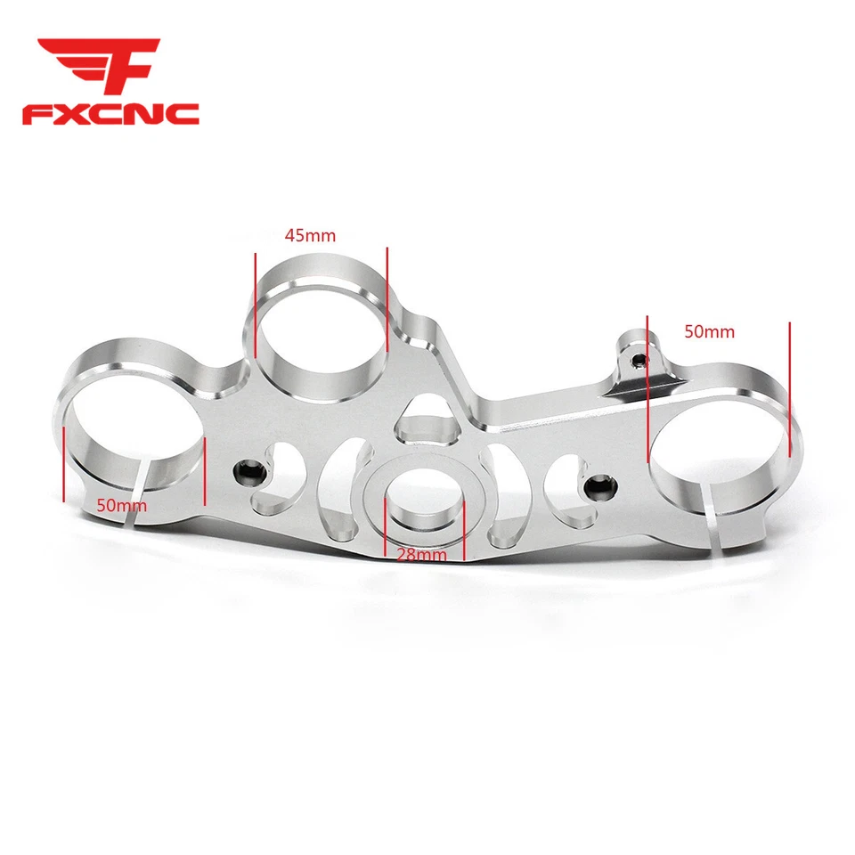 For Yamaha YZF R1 2004 2005 2006 CNC Triple Tree Front Upper Top Clamp Fork 50mm - Image 3 of 4