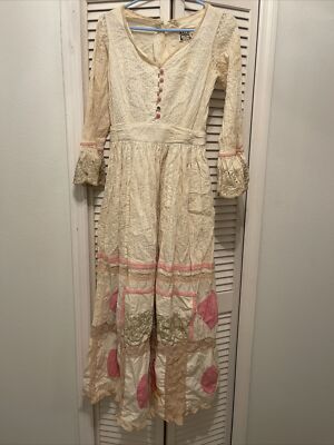vintage bohemian dress clothes 70s 12 Folk Georgias Boutique Yucatan Pink Ivory Patch inv-40 Fleur Delacour Inspired Black Size:EU 43 | US 11.5-12 There are 4 sizes