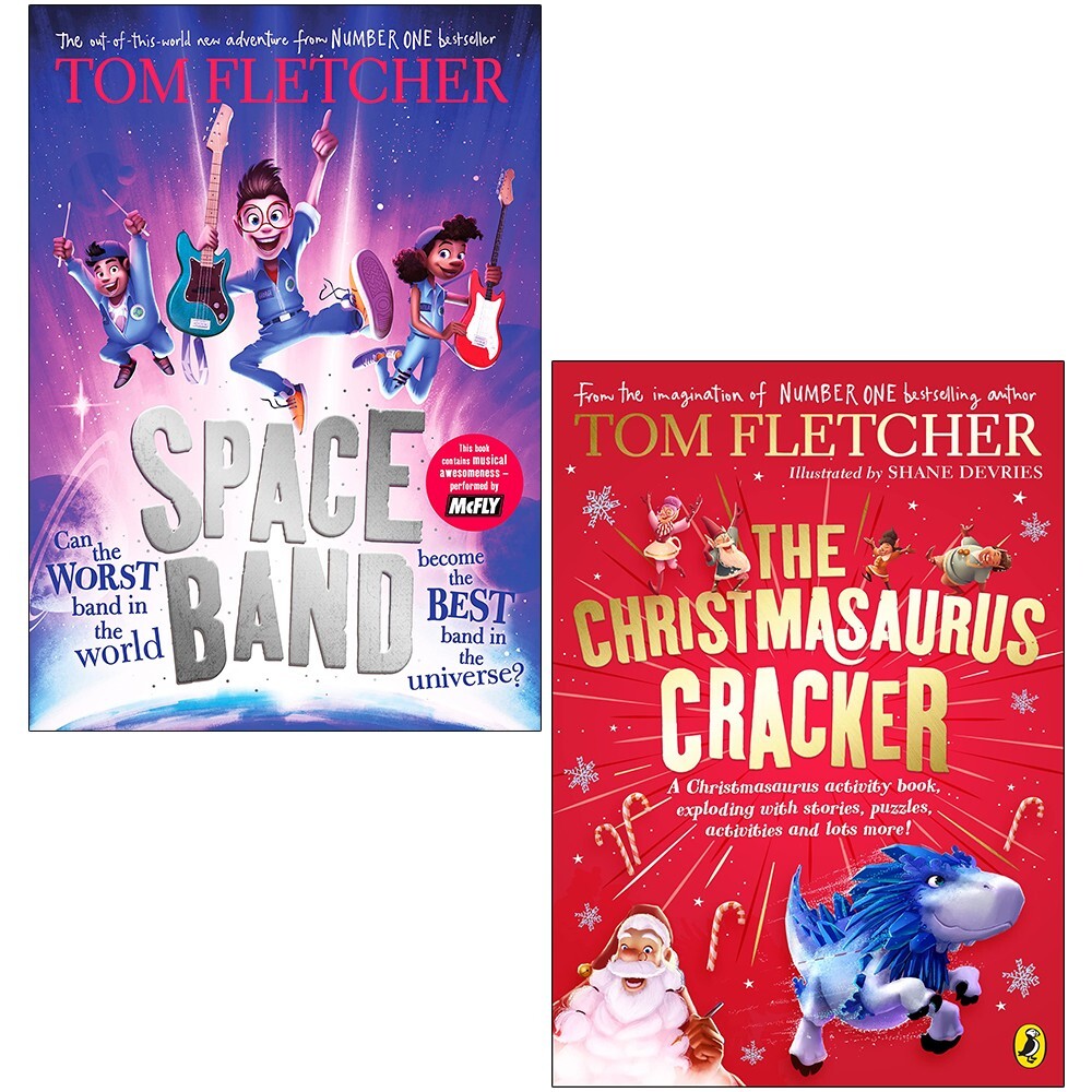 Tom Fletcher 2 Books Collection Set [Space Band, The Christmasaurus Cracker] NEW