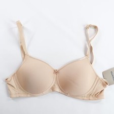 Amoena Bra 36AA Mara SBP Wire Free Soft Cup Bra Pocketed Mastectomy New Beige
