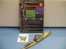 Axis Allies War at Sea CONDITION ZEBRA Chikuma 34/40 with card