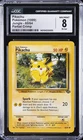 1999 POKEMON JUNGLE,  PARTIAL CRIMP #60/64 PIKACHU CGC 8