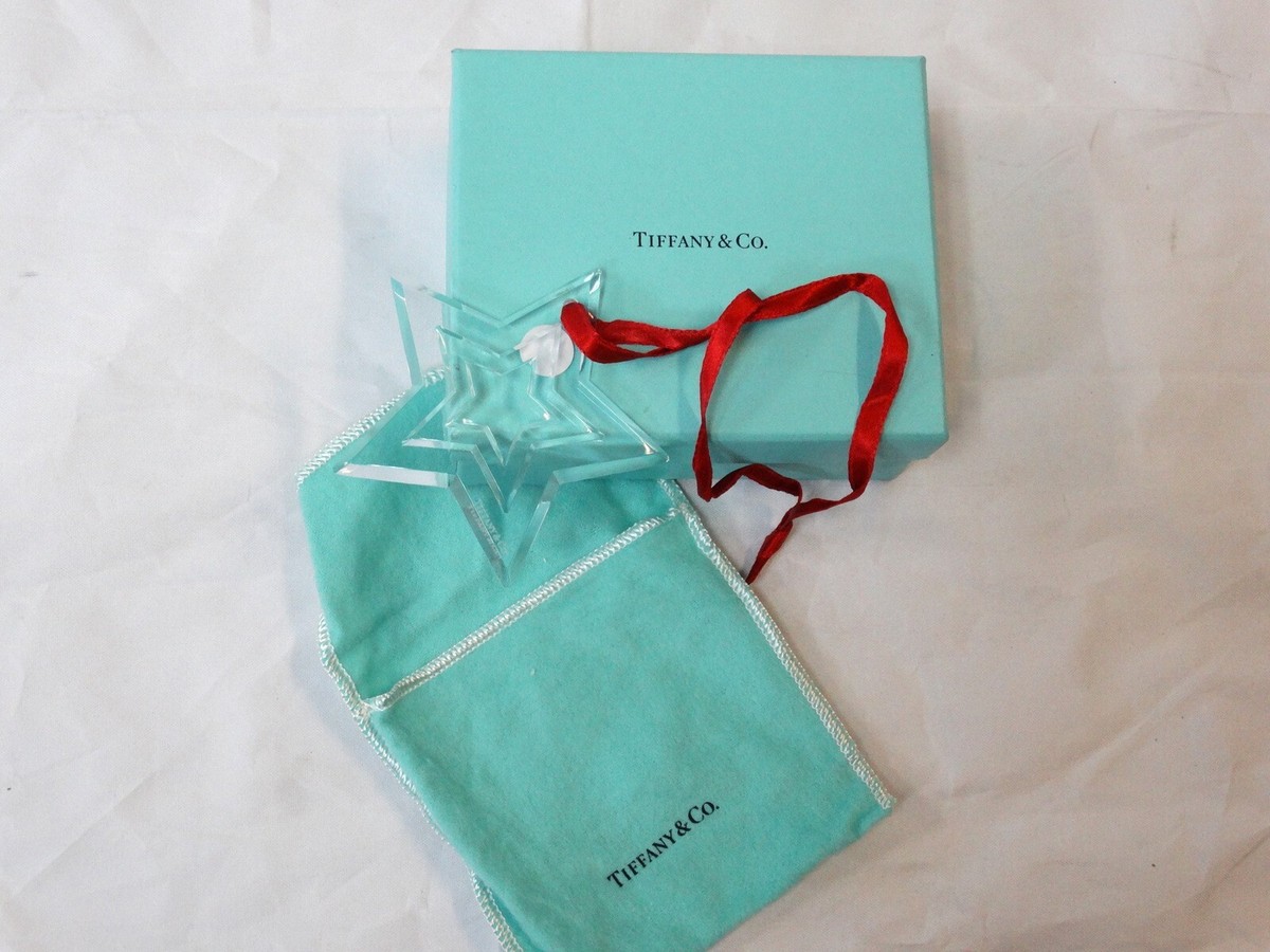 Tiffany & Co. クリスマスツリー クリスタル Signed TIFFANY & CO Crystal Glass STAR Christmas Ornament