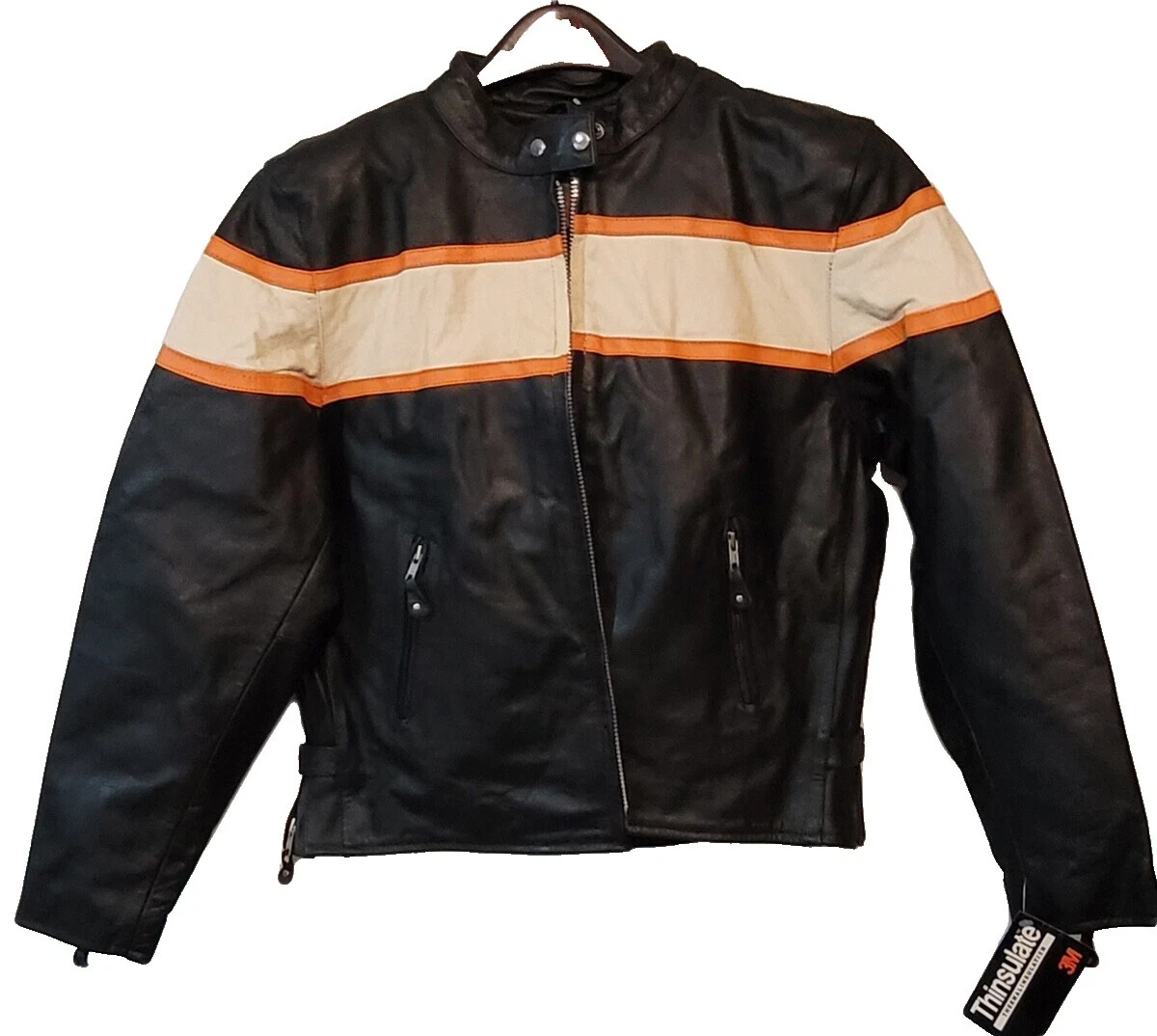 Chaqueta de moto negro Hot Leathers abrigos, chaquetas y chalecos para hombres