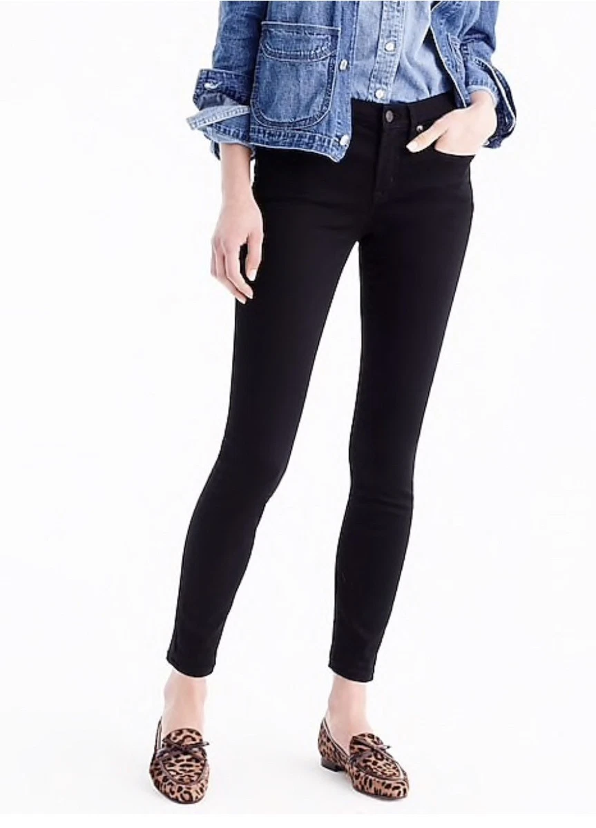 J crew black store toothpick jeans