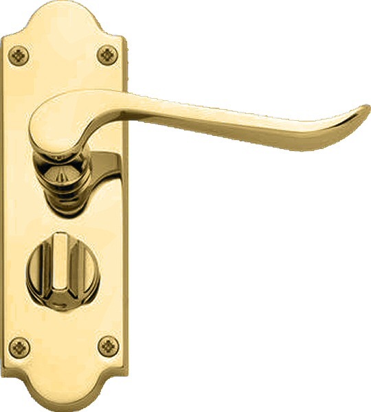 Howdens Bertelli Chrissi Shaped Door Handles Polished Brass Italian