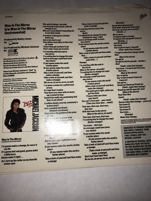 MICHAEL JACKSON Man In The Mirror EPIC 45 PICTURE SLEEVE ONLY | eBay