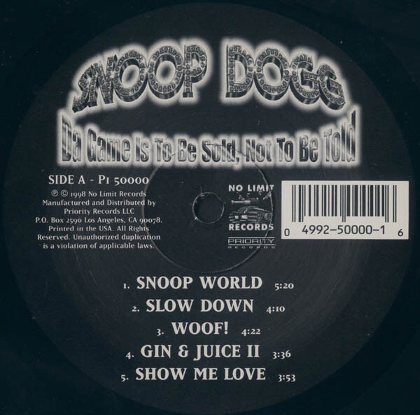 Snoop Dogg - Da Game Is To Be Sold, Not To Be Told