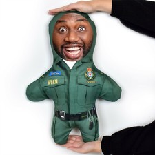 Paramedic Mini Me Gesicht Puppe Personalisierte Foto NHS Scrubs Teddy Kissen