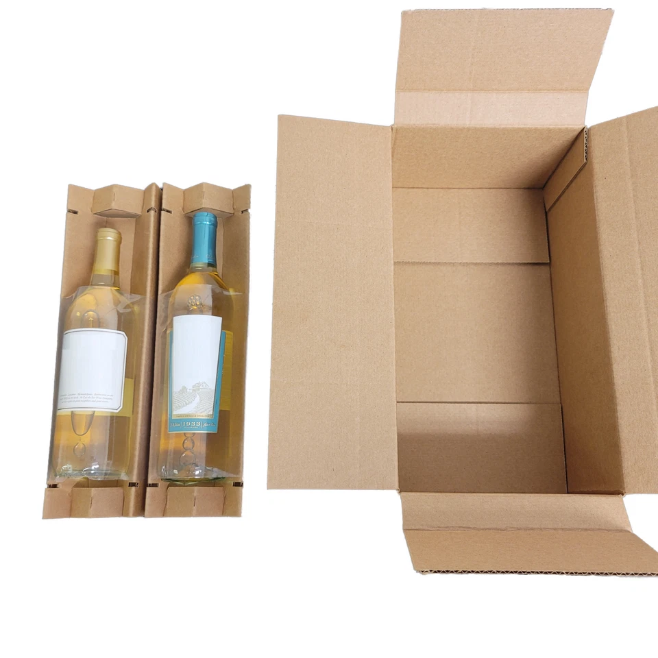 Double Wine Bottle Protective Packaging with Boxes - (5 Count Bundle) - Image 3 of 4