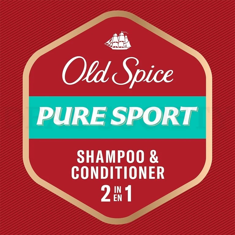 Champú y acondicionador Old Spice Pure Sport 2 en 1 para hombre 22 oz lote de 4 Foto 4 de 4