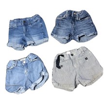 Old Navy Girls 4t adjustable waist Jean shorts lot Of 4 Levi s Wonder Nation