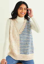 Knitting pattern copy 3034.   Adult vest.   32-54" chest.  Chunky