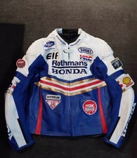 HONDA ROTHMANS  LEATHER RACING JACKET ARMOR PROTECTED CE APPROVED NEW MEN BIKER