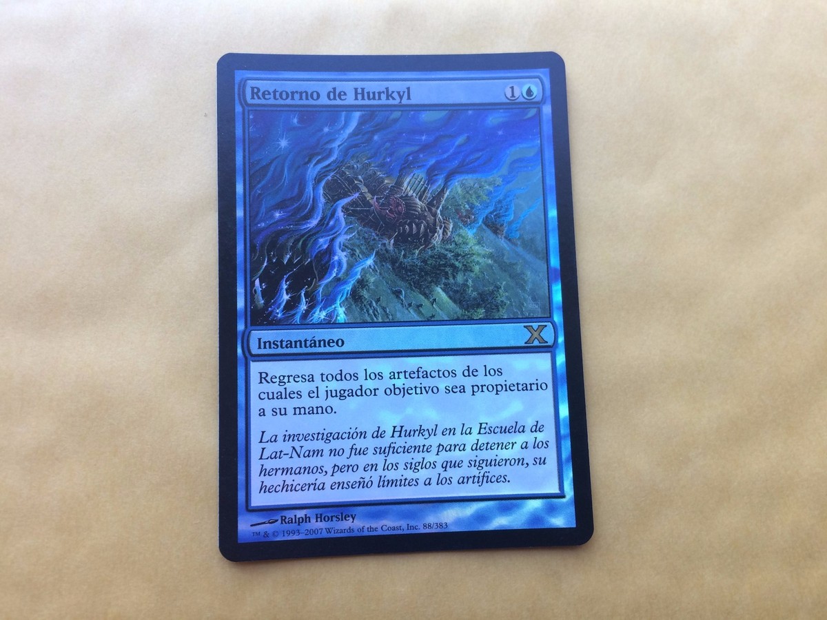 Spanish foil Hurkyl's Recall 10th Edition MTG Magic Card (2 available) Spanish foil Hurkyl's Recall 10th Edition MTG Magic Card (2 available)