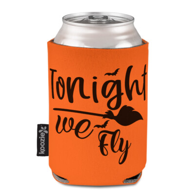 Halloween Sleeves Koozies for Cans Drink Cooler Tonight We Fly Party Beer Cover