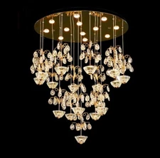 LED Crystal chandelier modern restaurant duplex Hotel Hall European hanging lamp