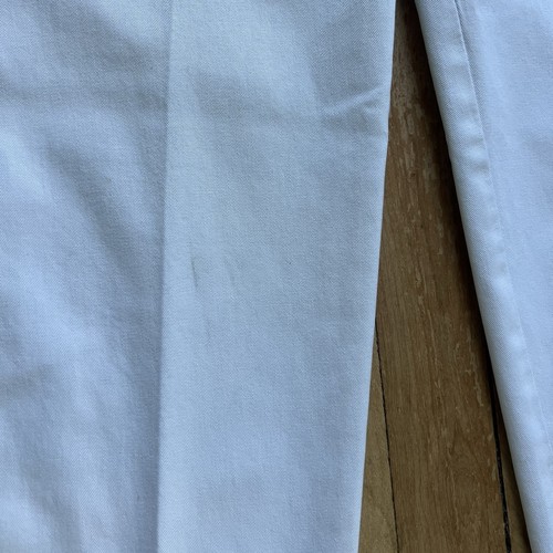 Vintage White Pleated Trousers Straight Leg Pants 80s Men Sz - 31x32 - Picture 6 of 8