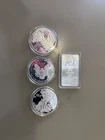 4oz Silver 3 Coins One Bar