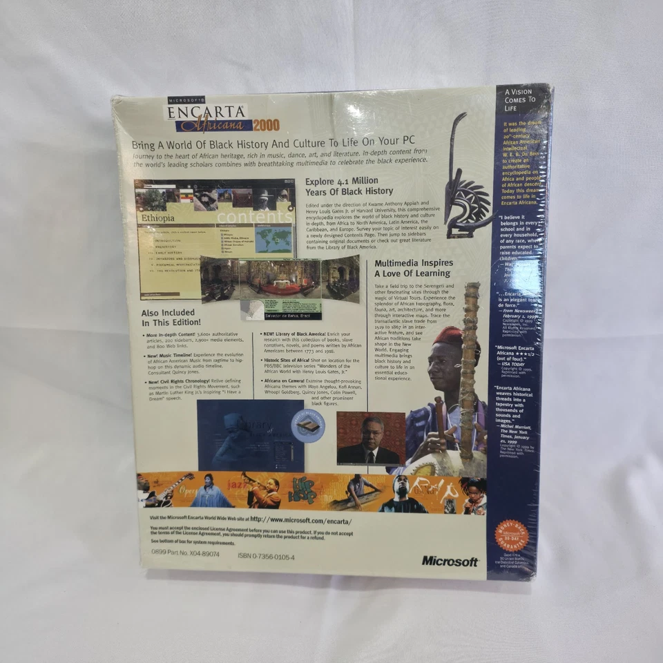 Encarta Africana 2000 Microsoft Multimedia Encyclopedia Software Windows PC Disc - Image 3 of 4