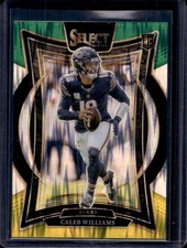Caleb Williams 2024 Panini Select #25 Concourse Rookie Green Yellow Shock Prizm