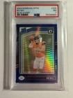 2024 Panini Donruss Optic - Rated Rookie Bo Nix #209 Blue Hyper Prizm (RC) PSA 7